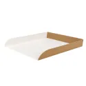 Palas Gofre de Cartón Kraft/Blanco "Automontables" 10x13cm