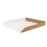 Palas Gofre de Cartón Kraft/Blanco "Automontables" 10x13cm