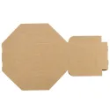 Caja/Plato Take Away de Cartón Kraft/Blanco 13x13x9,5cm