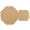 Caja/Plato Take Away de Cartón Kraft/Blanco 13x13x9,5cm
