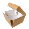 Caja/Plato Take Away de Cartón Kraft/Blanco 13x13x9,5cm