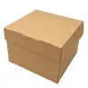 Caja/Plato Take Away de Cartón Kraft/Blanco 13x13x9,5cm