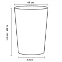 Vasos Sidra Reutilizables Plástico Duro Tritan 500ml (16 Uds)