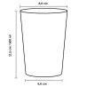 Vasos Sidra Reutilizables Plástico Duro Tritan 500ml (16 Uds)
