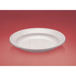 Platos de Plástico Reforzado Postre Blancos 170mm