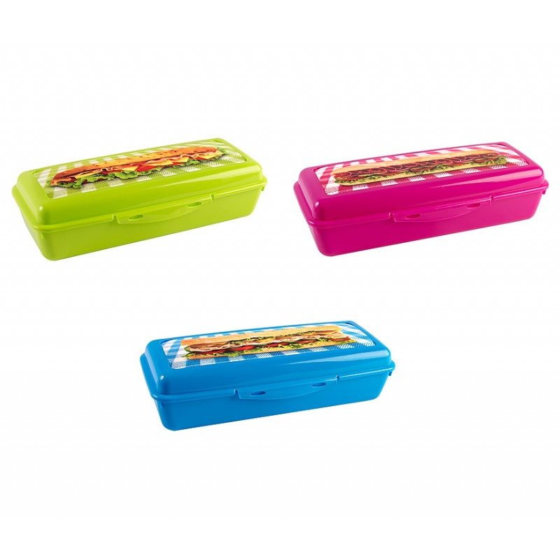 Wexmar Porta sandwich plastico y Porta bocadillos reutilizable. Pack de 2.  Fiambrera bocata merienda desayuno almuerzo colegio infantil niños (Azul) :  : Hogar y cocina