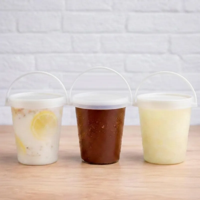 cubos con tapa rosca para bebidas