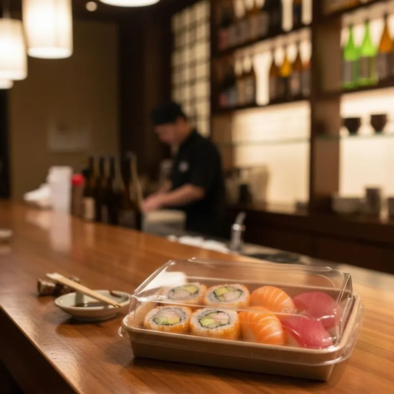 envases para sushi de carton con tapa
